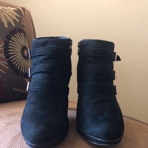 Report Black Strappy Heeled Boots